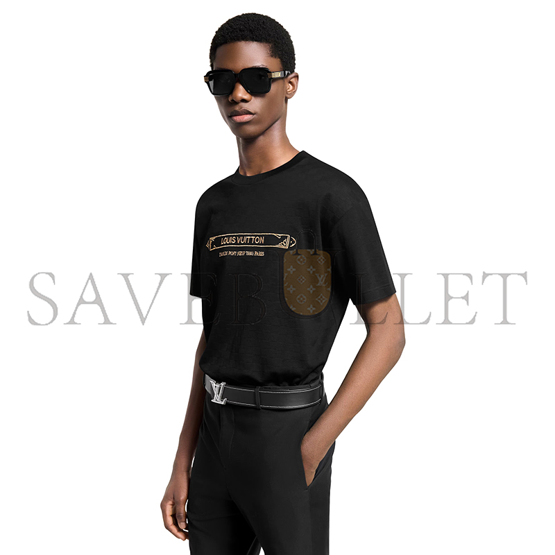 LOUIS VUITTON EMBELLISHED DAMIER PIQUE T-SHIRT 1AHW20